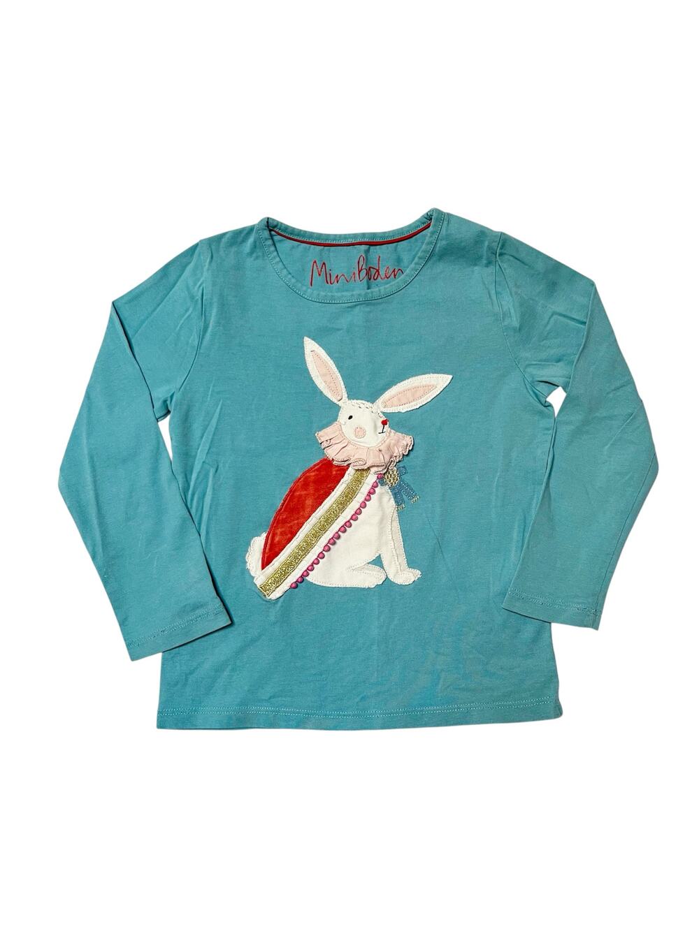 Mini Boden Bunny Appliqué Shirt Size 3/4